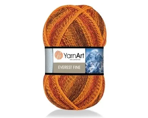 Everest fine (yarnart) 200гр 610 m packing: 3 х200гр knitting yarn полушерсть принтовая melange |