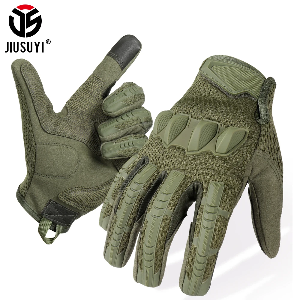 

Перчатки мужские с пальцами для сенсорных экранов, Нескользящие Тактические митенки для пешего туризма, охоты, кемпинга, скалолазания, работы, вождения