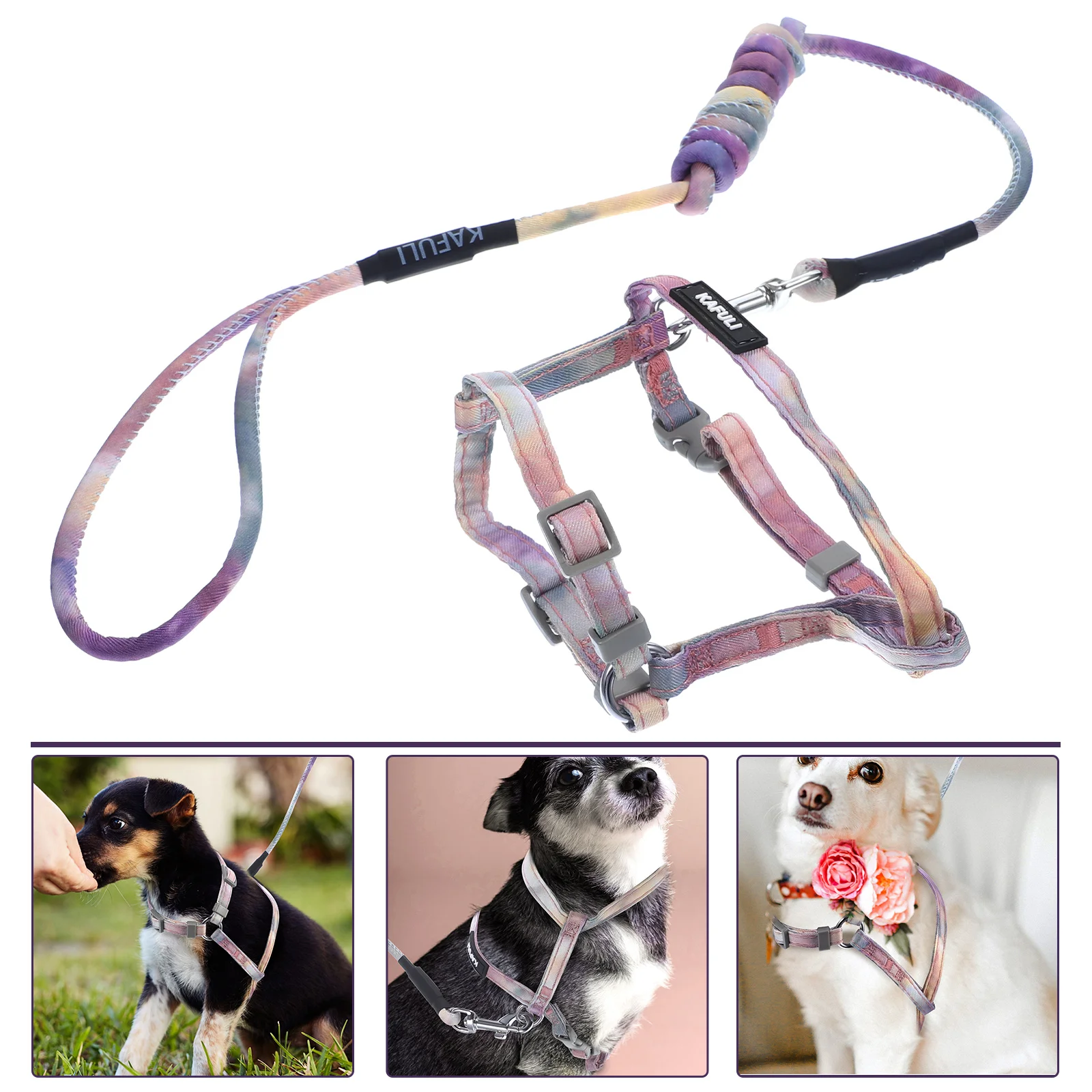 

Dog Harness Leash Adjustable Puppy Proof Pet Rope Escape Invisible Traction Outdoor Controlling Vest Strap Breathable Walking