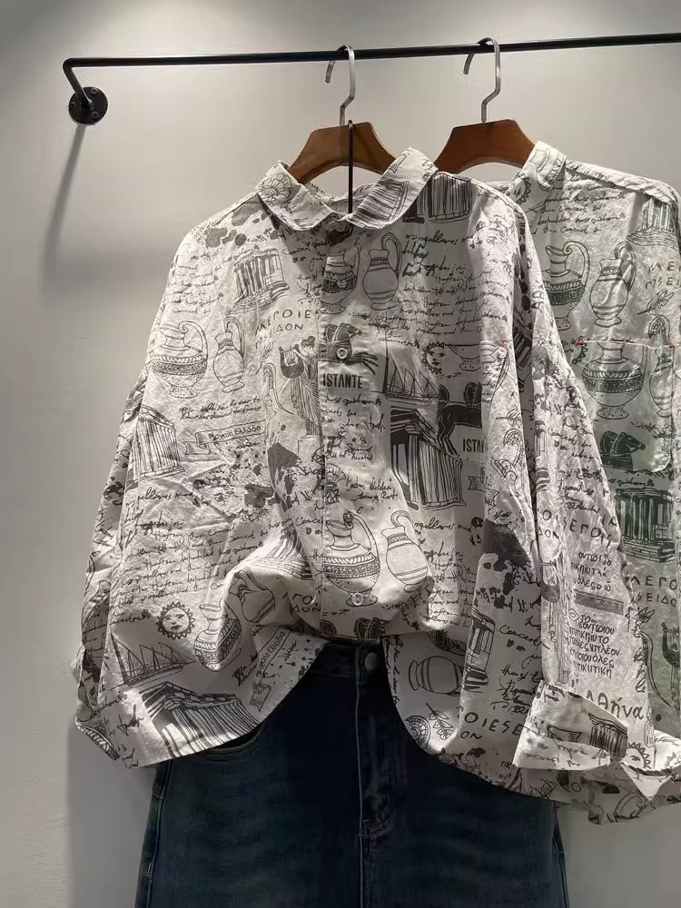 Бюст 144 см женские топы больших размеров из чистого хлопка осенние винтажные