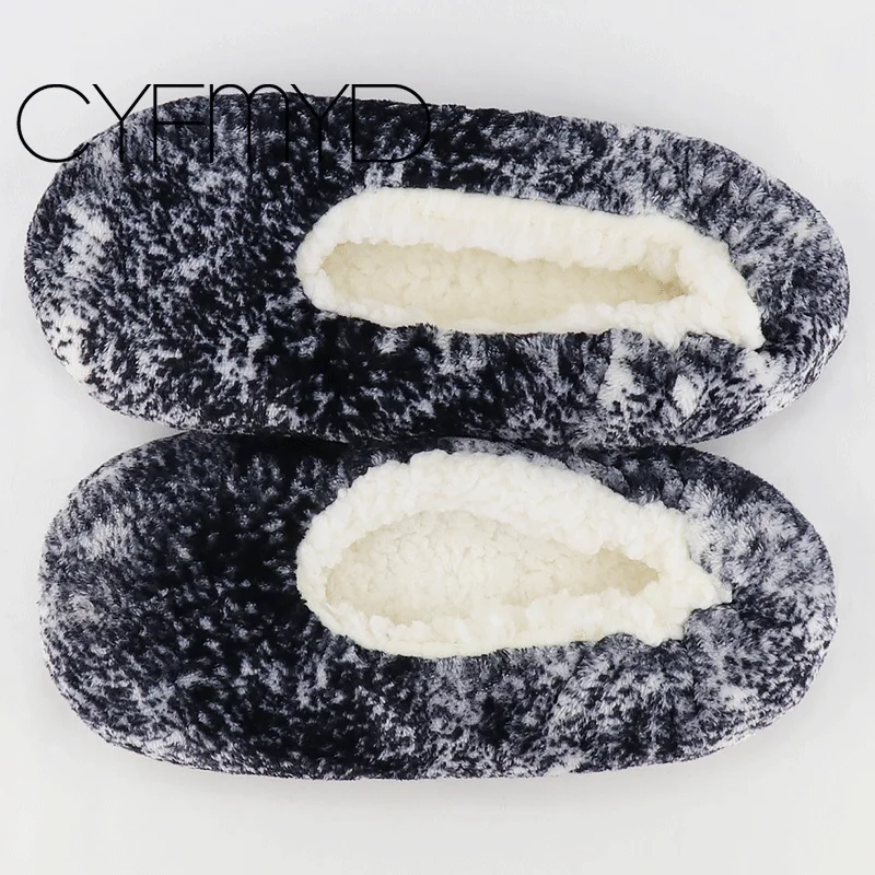 

Теплые тапочки; Женские тапочки с толстым мехом; Короткие плюшевые домашние туфли; Пара носков-тапочки; Нескользящие мягкие Меховые домашни...