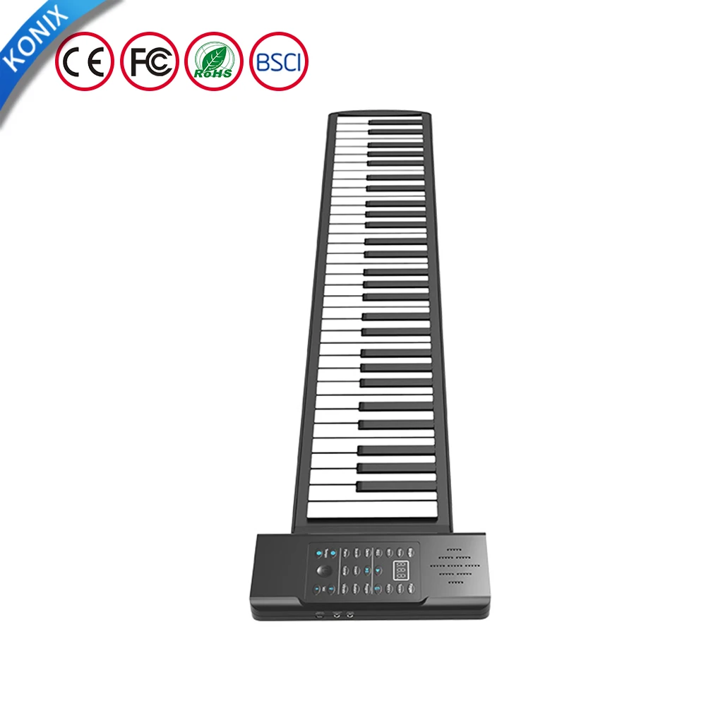 Силиконовое свернутое фортепиано для детей музыкальные инструменты складной