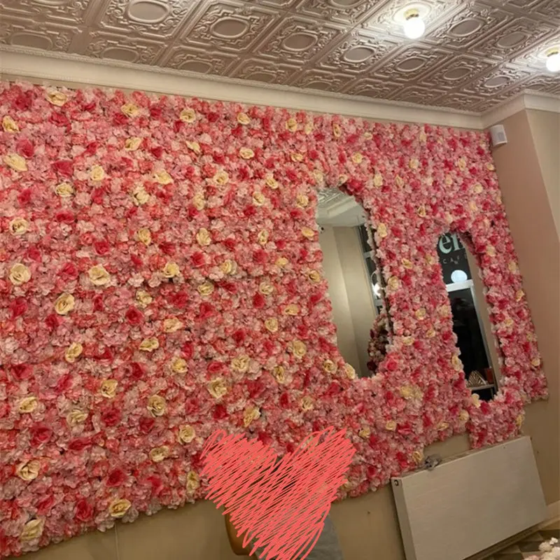 

Silk Rose Flower Wall Wedding Decoration Artificial Flower Wall for Wedding Home Decor Baby Shower Backdrops Wedding Wall
