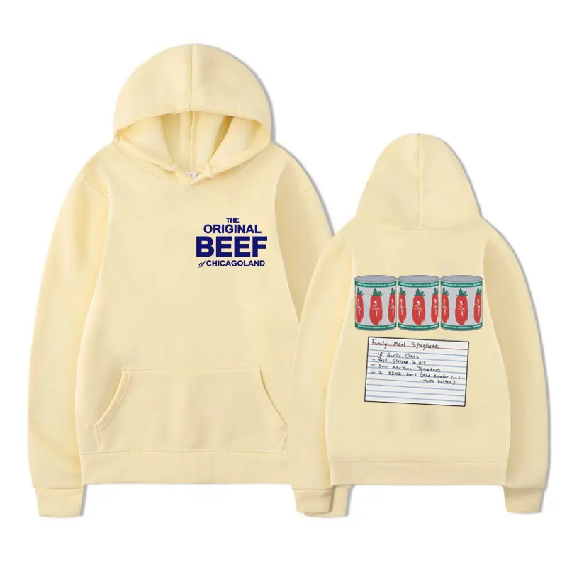 Italian Beef Sandwich The Bear TV Show Jeremy Allen Printed Hoodie Men Original of Chicagoland Oversized Sweatshirts