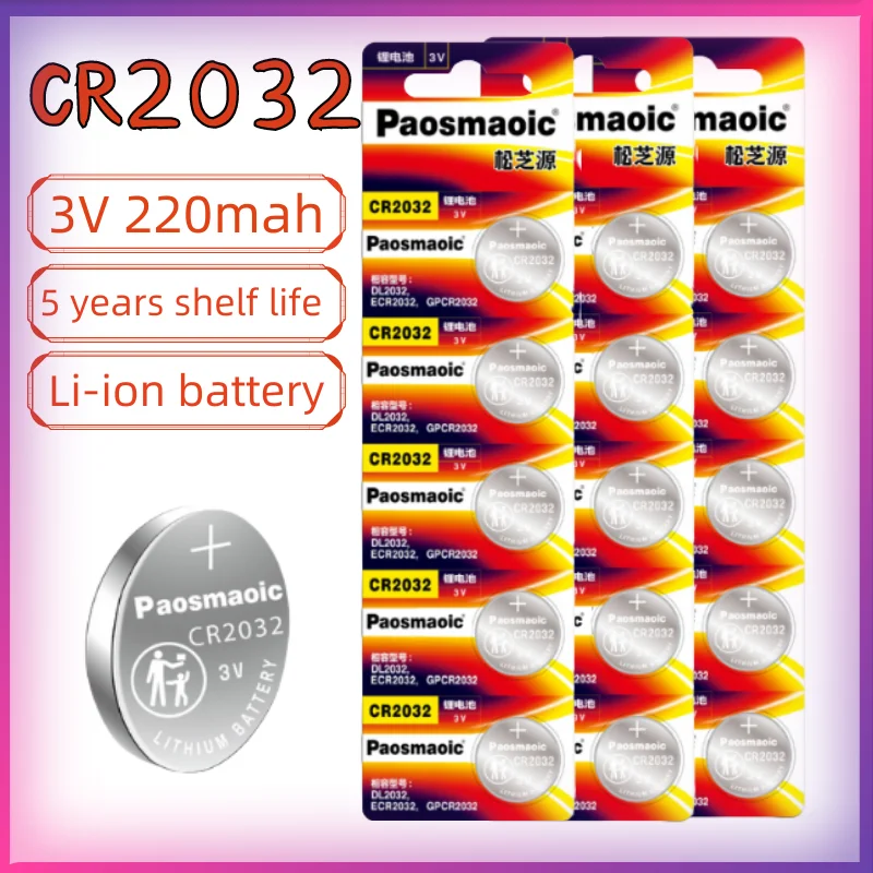 

Original cr2032 CR 2032 DL2032 ECR2032 3V Lithium-ion button cell For Watch Toy Calculator Car Key Remote Control battery