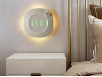 led pir motion sensor wall clock lamp magnet adsorption modern design digital watch time kitchen bathoom study night light