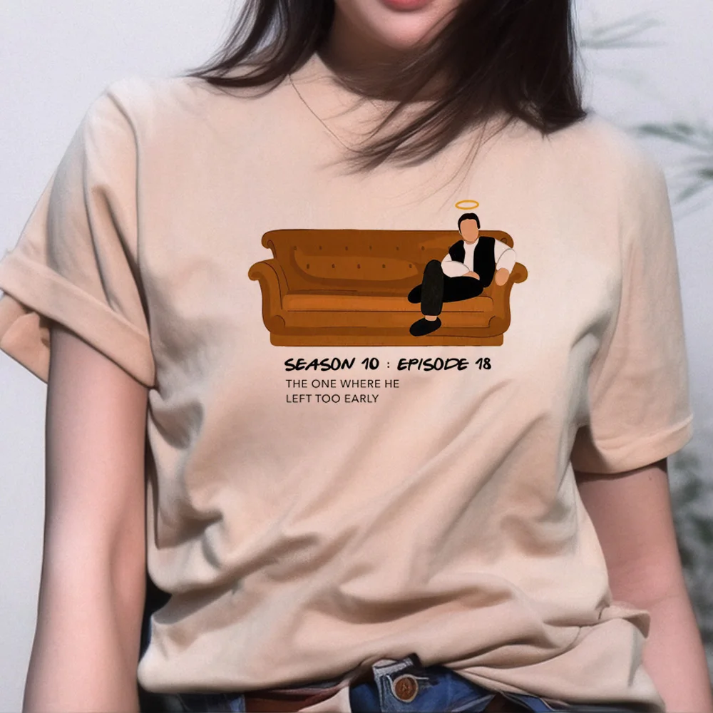 Женские аниме футболки Chandler Bing забавные летние y2k