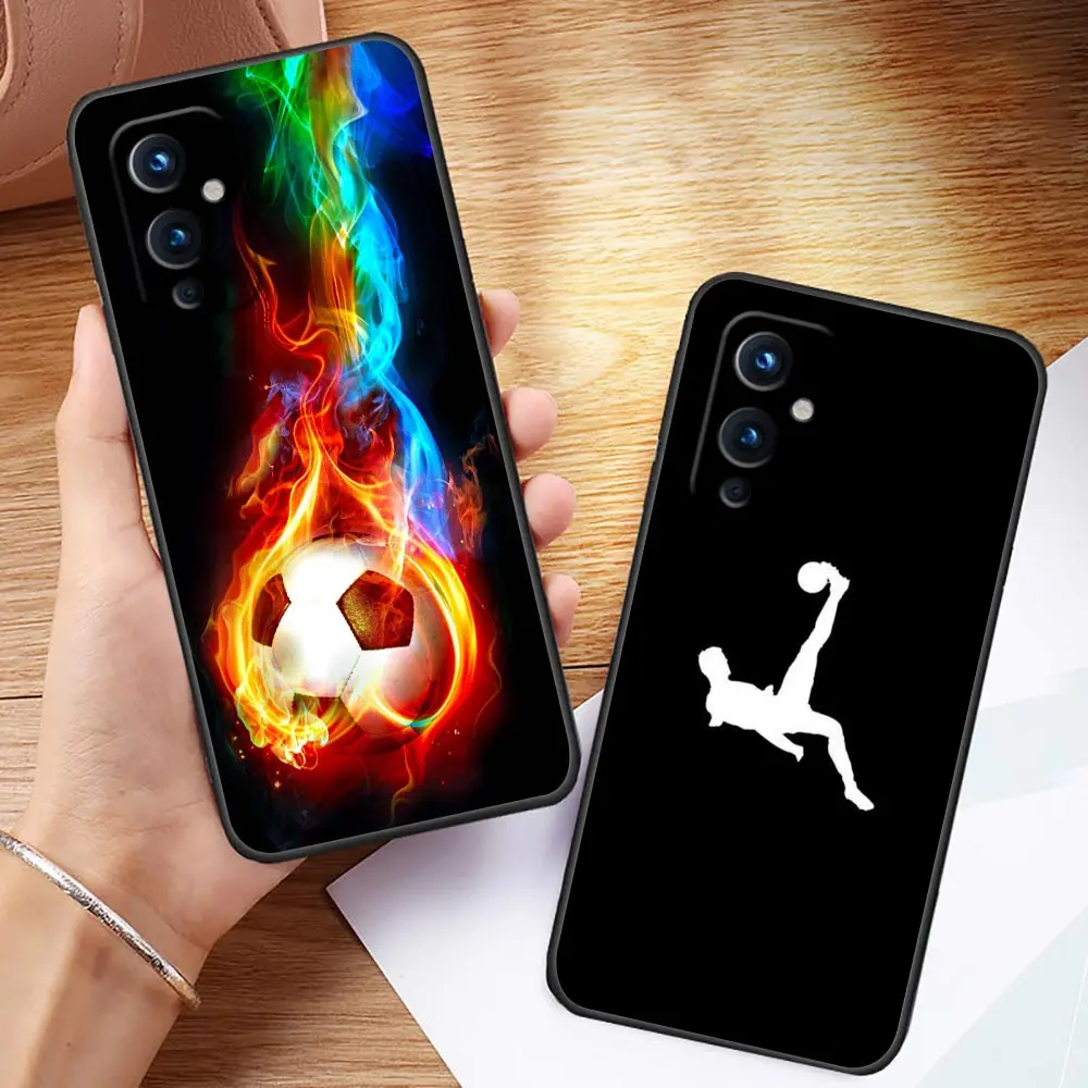 

Funda Coque Case For OnePlus 7 7T 8 8T 9 9R 10 9RT Nord N10 N100 N200 CE 2 Pro 5G TPU Capa Case Cover Football Soccer Ball Lover