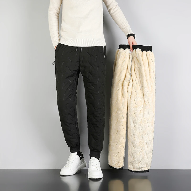 Winter Lambswool Warm Casual Pants Men Fitness Sportswear Men Joggers Sportswear Casual Track Pants Plus Size 6Xl 7Xl