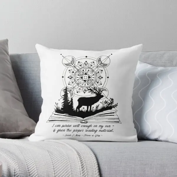 

Tog Deer Quote Plain Sjm Art Collection Printing Throw Pillow Cover Bedroom Throw Comfort Soft Home Office Pillows not include