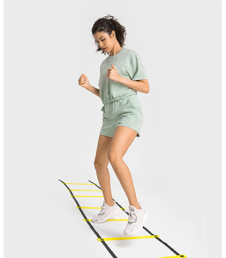 LuluTop Women Gym Sport Shirts Women's Short Sleeve Top Yoga Crop Womens Clothing T-shirts Outdoor Leisure Jogging Sportswear