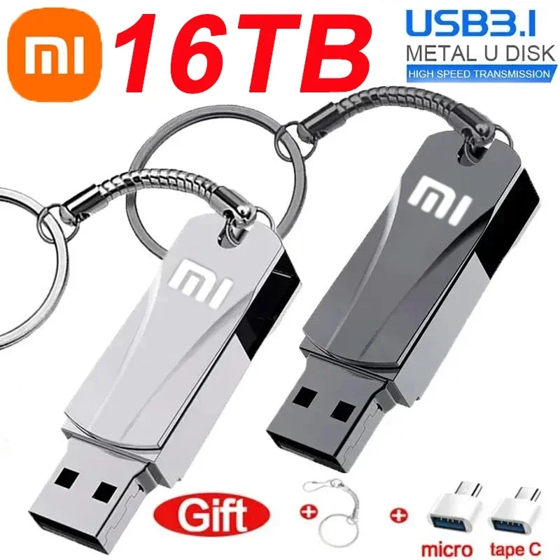 Xiaomi U-диск Pen Drive 16 ТБ 8 Интерфейс USB 3.1 Type-C 4 2 Мобильный телефон Компьютер Взаимная
