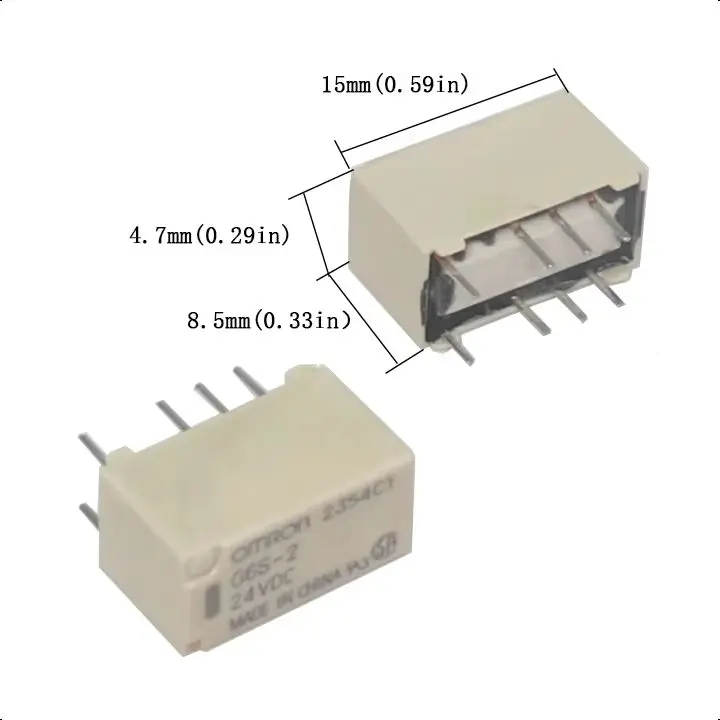 【10-1 шт.】Реле G6S-2-3VDC G6S-2-5VDC G6S-2-12VDC G6S-2-24VDC DC 3 В 5 12 24 Реле 8 контактов постоянного тока
