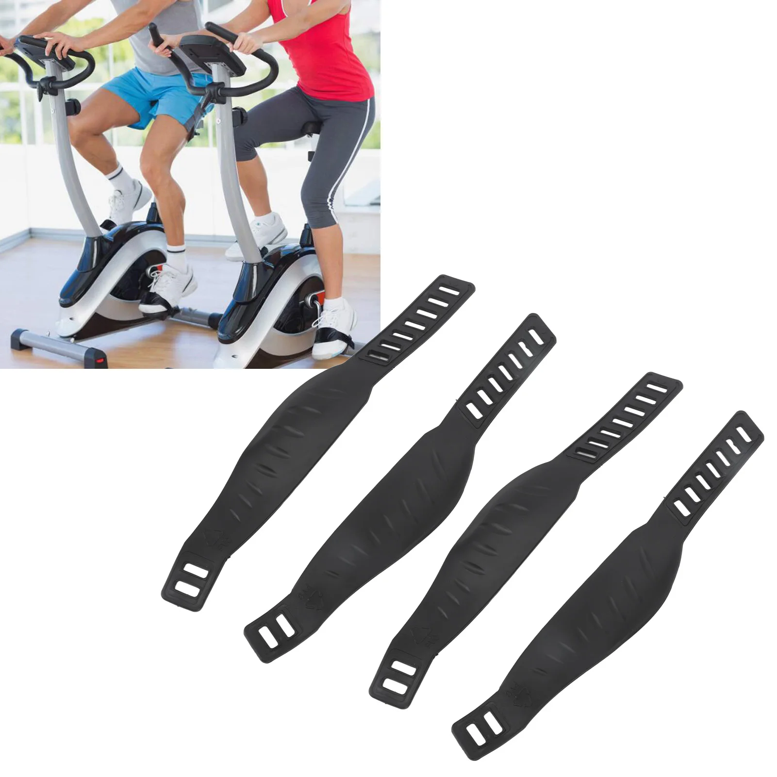 

2 Pair Exercise Bike Pedal Straps Adjustable Universal Pedal Strap Fits Most Bike Pedals Exercise Bike Bicycle Cycle For Home