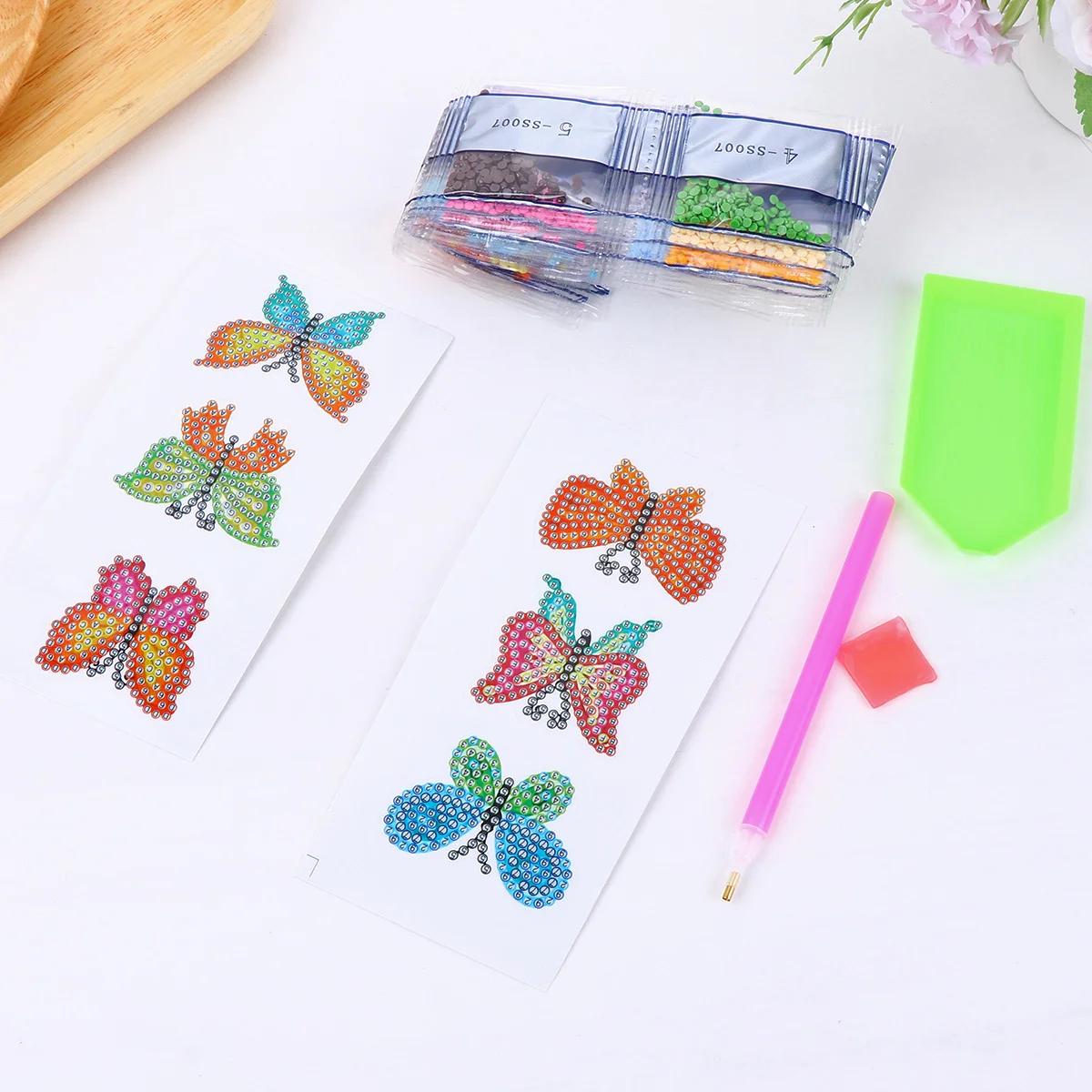 

Fridge Magnet Child Kids Decor Diamond Cross Cartoon Pattern Beads Painting Children's birthday gift