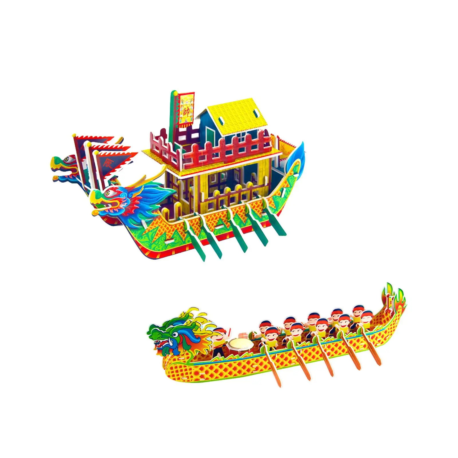 

Dragon Boat Puzzle Building Brain Teaser Arts Crafts Unfinished Handcraft Kids Puzzles Manual for Keepsake Collections Ornament