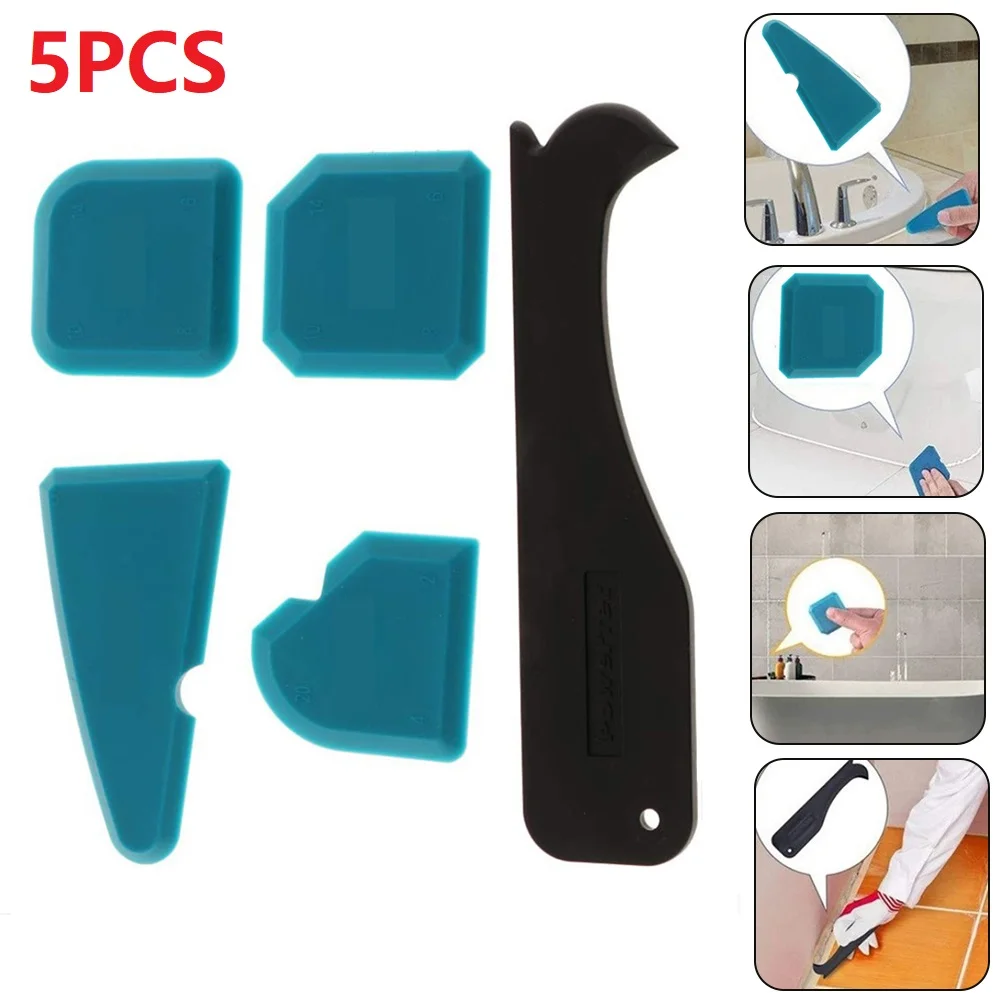 

5pcs Sealant Remover Finishing Caulking Tools Plastic Glass Cement Scraper Floor Cleaning Tile Dirt Tool Spatula Glue Shovel