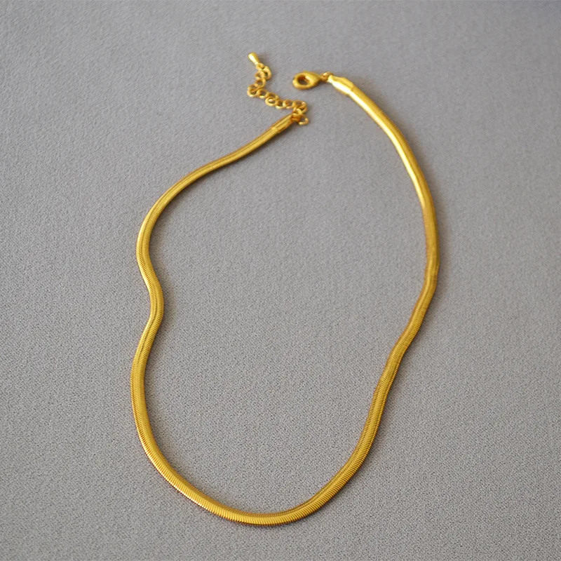 

Женское позолоченное ожерелье-цепочка серебряного цвета