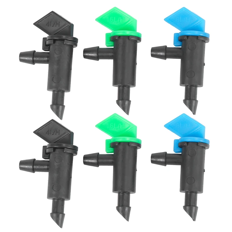 90Pcs Drip Emitter,Garden Flag Irrigation Drippers In 3 Sizes,1 GPH, 2 GPH, 4 GPH Per Hour For Trees And Shrubs Watering Promoti