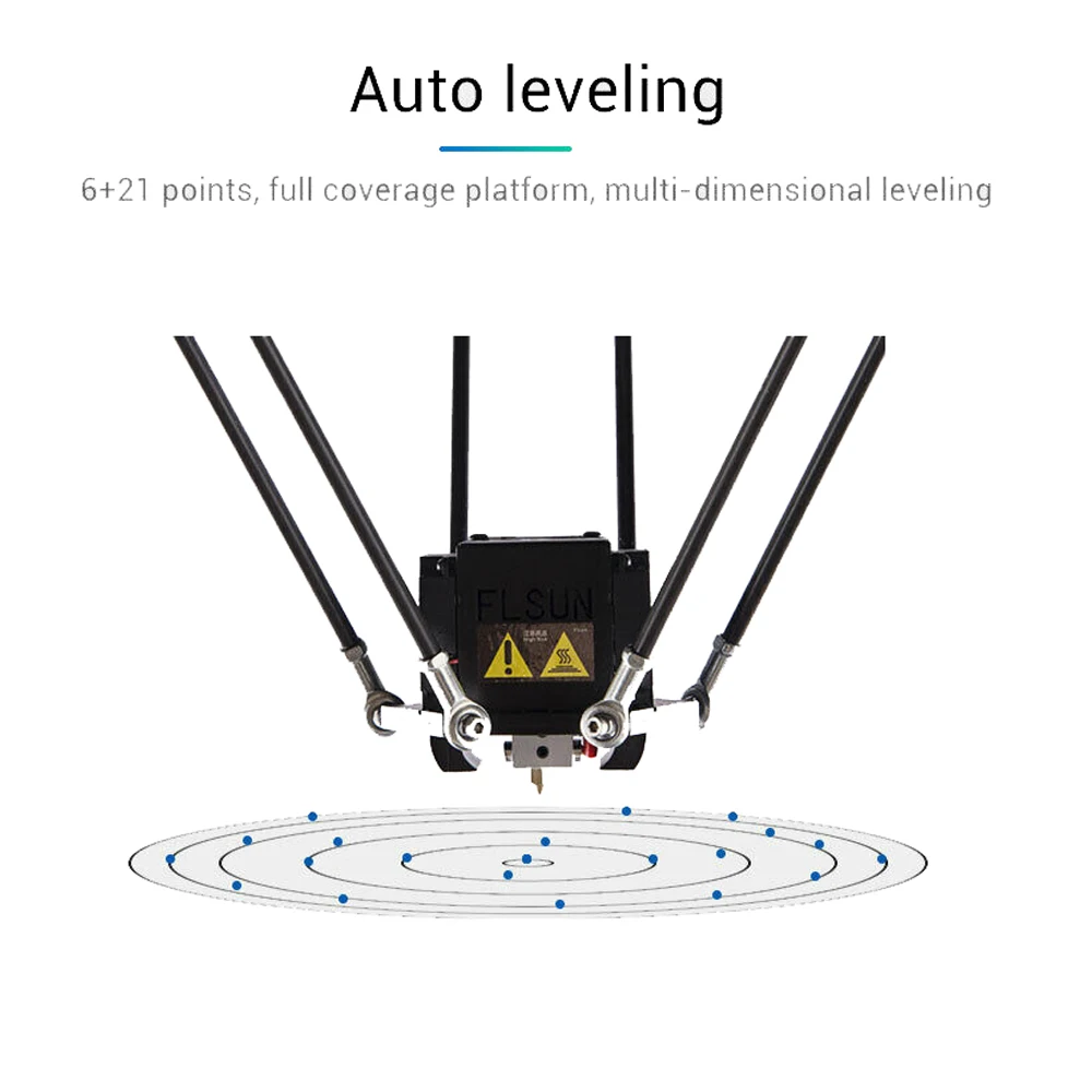 3D принтер FLSUN QQ-S-PRO Delta Kossel автоматический уровень обновления предварительная