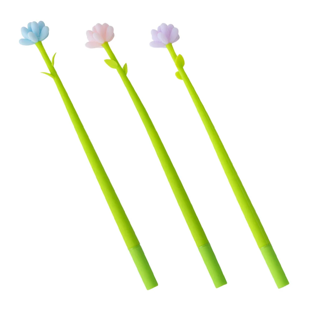 

3pcs Cartoon Stationeries Pens Succulent Swing Signature Pens (Mixed Style)