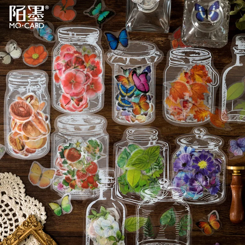 

35 pcs/pack Creative Everything in A Bottle Series PET Waterproof Stickers Scrapbooking Diy Journaling Stationery Diary Sticker