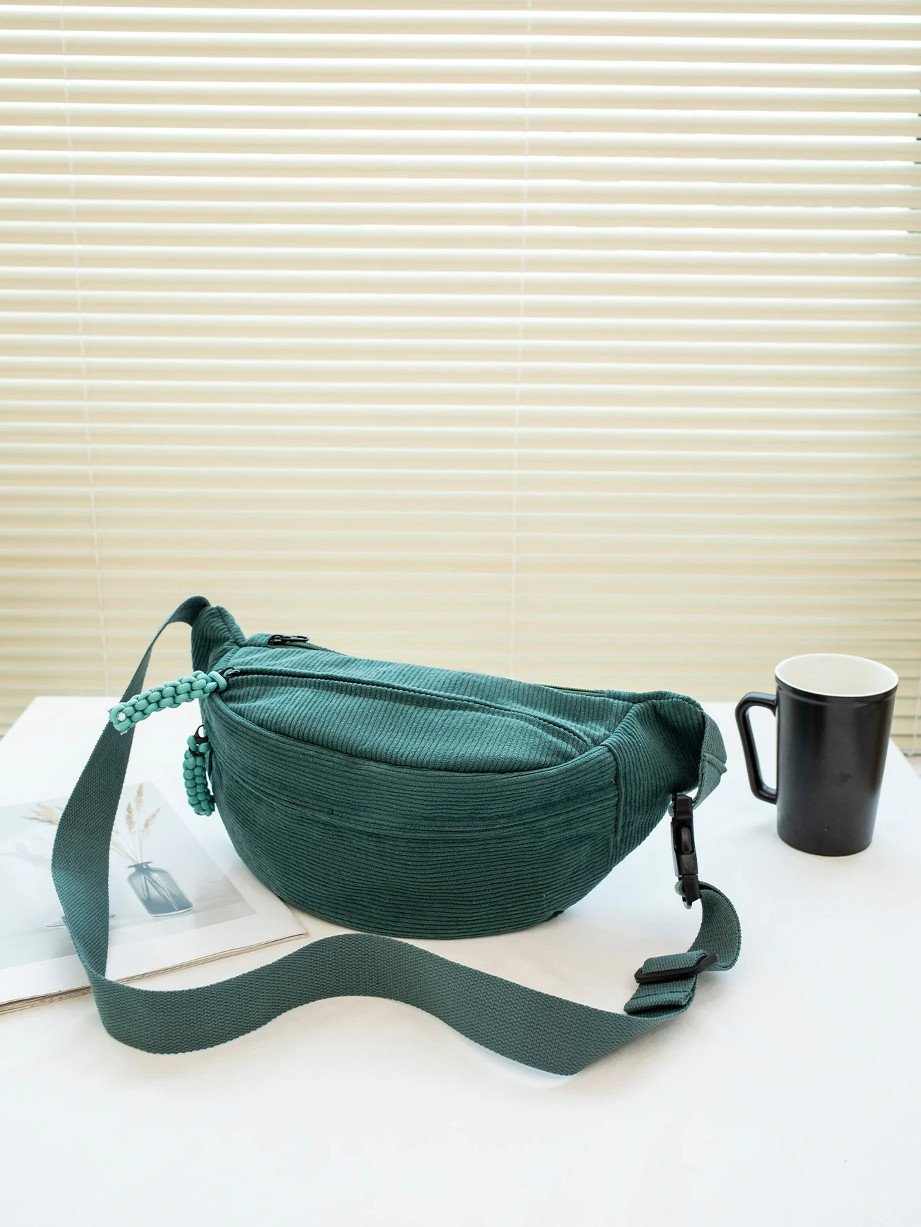 JIOMAY 2024 Женская Модная Текстурированная Сумка Через Плечо Бархатная На