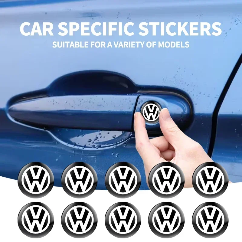 2/5/10 PCS Car Door Lock Keyhole Protector Stickers For Volkswagen VW Jetta Polo T4 T5 T6 Sharan Touareg Gol T-Cross Touran