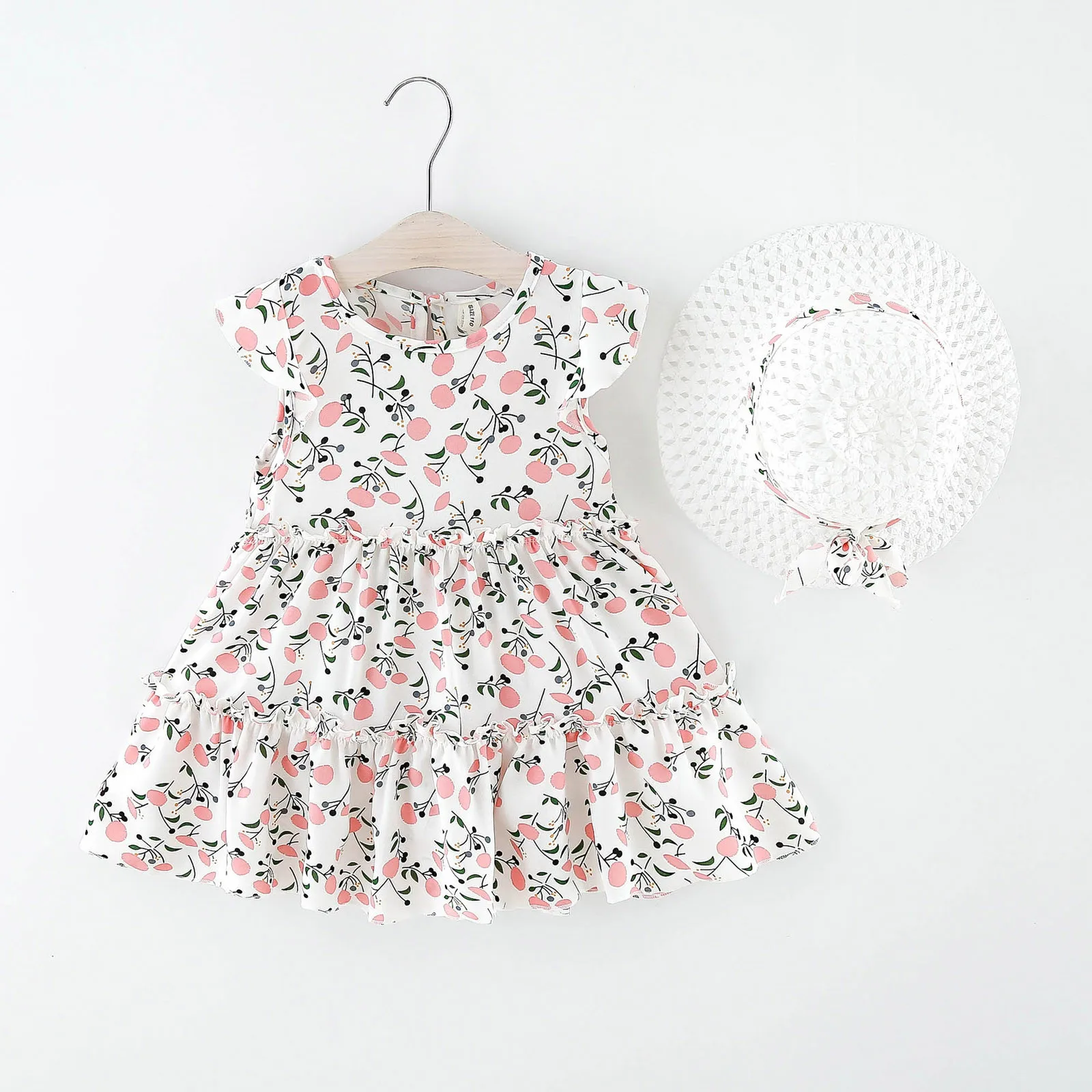 

Outfits Girls Kids Sleeveless Princess Dress Baby Toddler Floral Hat Girls Dress&Skirt Party Outfits for Girls