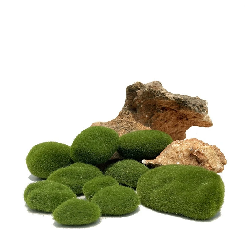 

10Pcs Artificial Green Moss Plants Simulated Moss Stone Creative Home Garden Lawn Floor Ornament Landscape Bonsai Decoration