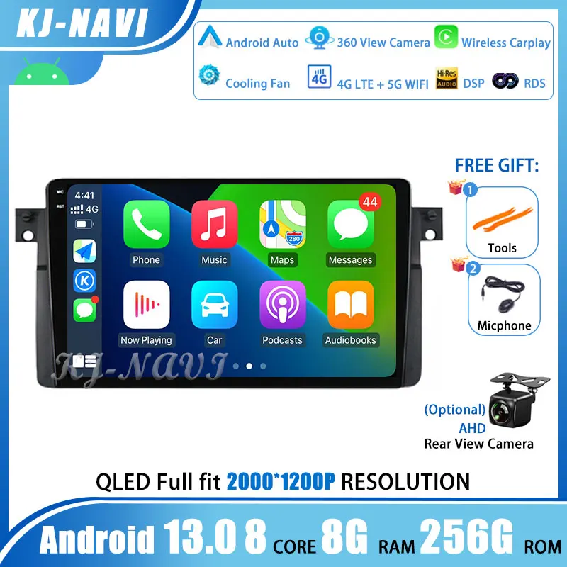 

Android 13 Авто Стерео CARPLAY для BMW E46 M3 318 /320 /325 /330 /335