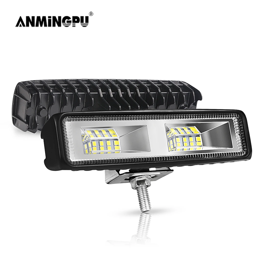 ANMINGPU 12-24V LED Headlights for Auto Motorcycle Truck Boat Tractor Trailer TAV 4x4 Spot Flood LED Light Bar Offroad Fog Light
