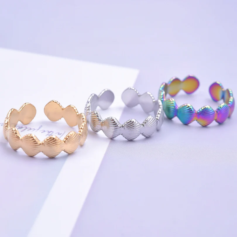 

Fashion Vintage Bohemia Love Shell Ring Cute Finger Rings For Women Gift For Wedding Girlfriend Seaside Accessories Travel DIY