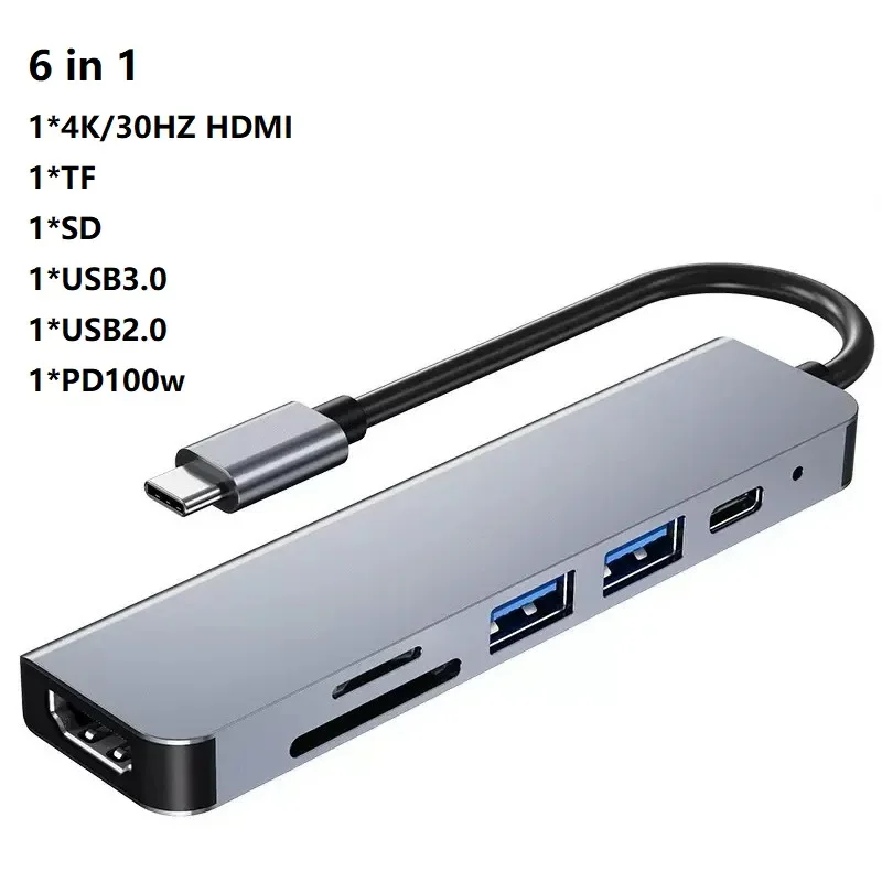 Совместим с док-станцией USB 3.0 2.0 TypeCPDC зарядкой концентратором Rankman C до 4K