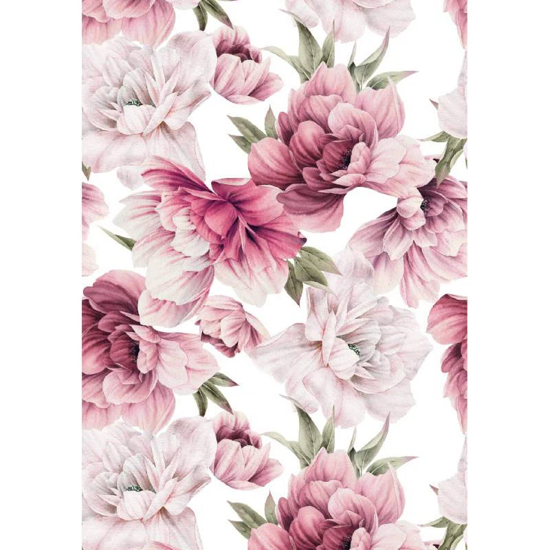 Разноцветные самоклеящиеся виниловые обои с рисунком цветов облегающие и