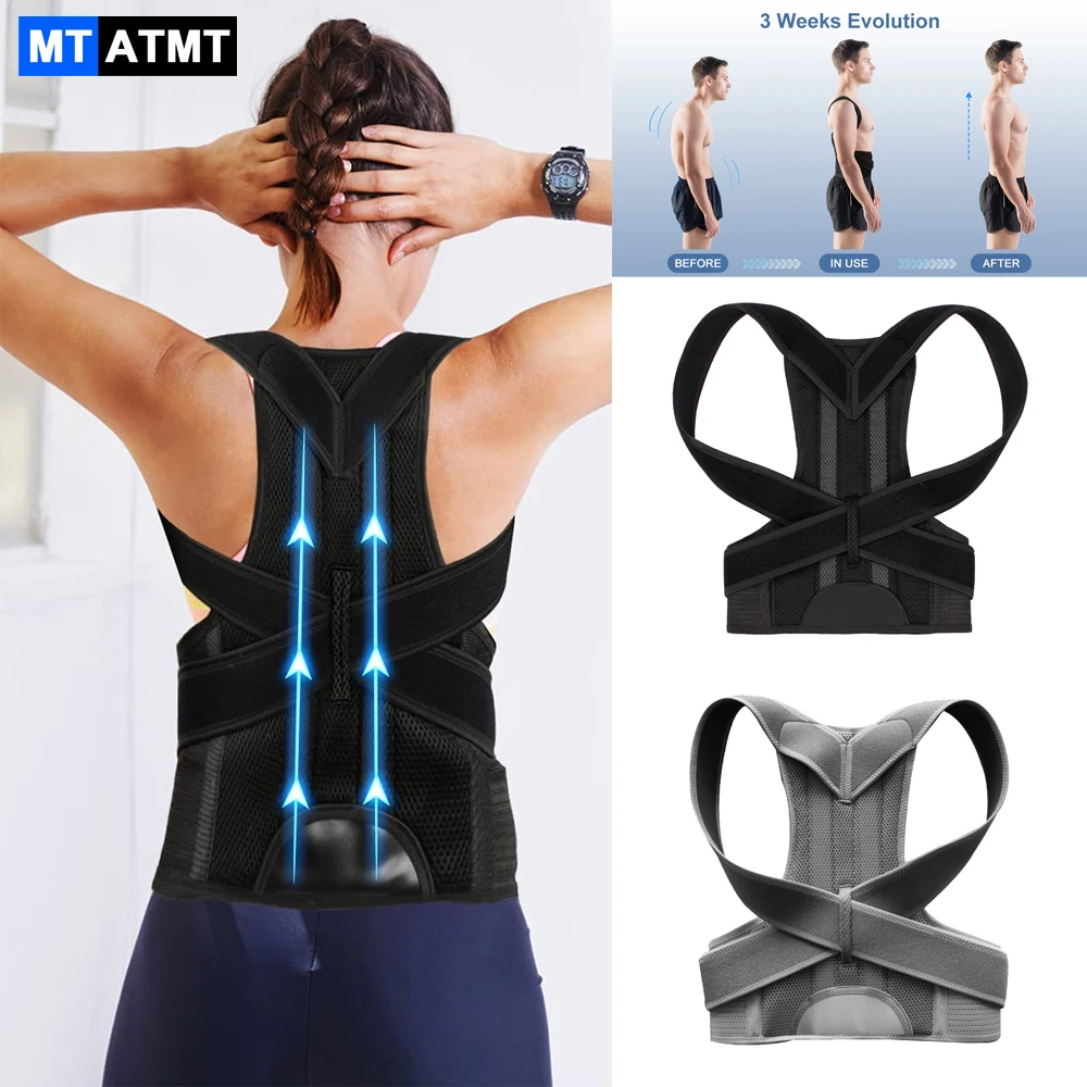 

MTATMT Back Waist Posture Corrector Corset Back Posture Correction Straight Shoulder Brace Lumbar Support Pain Relief Women Men