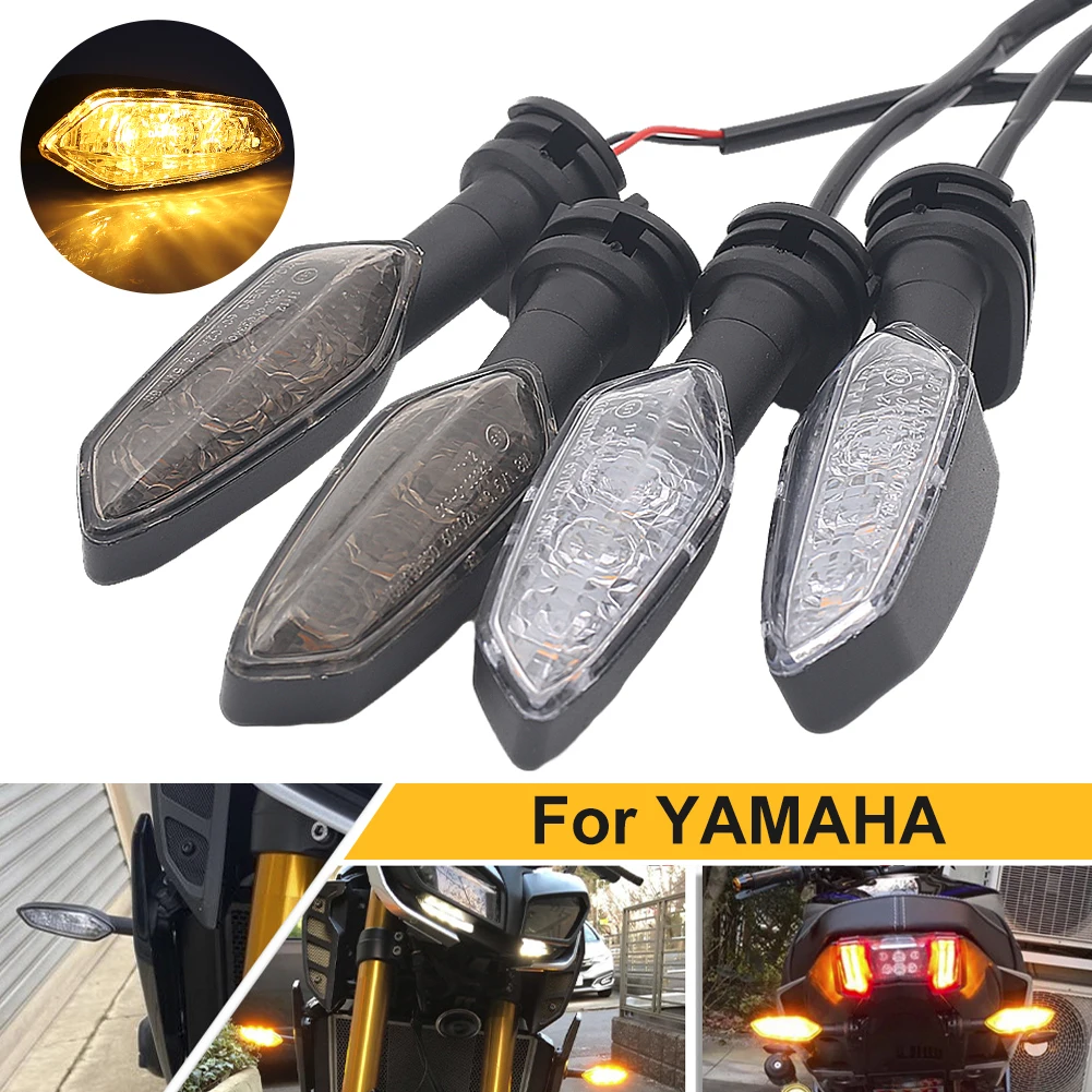 

1 Pair 12V Motorcycle Amber Turn Signal LED Warning Light Turn Lamp Tools For Yamaha YZF-R1 R6 R7 R3 R125 MT-03 MT-07 MT-125