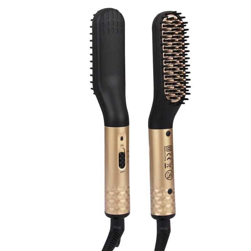 

Hair Straightener Brush Beard Straightener Brush Multifunctional Straightening Hair Hot Comb Curling Iron Ionic Heat Brush