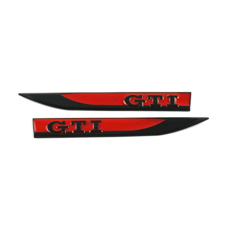 

1 пара 3D хромированные черные красные эмблемы значок наклейка логотип КРЫЛО боковой Металл для Golf MK4 MK5 MK6 Golf GTI 5 6 7