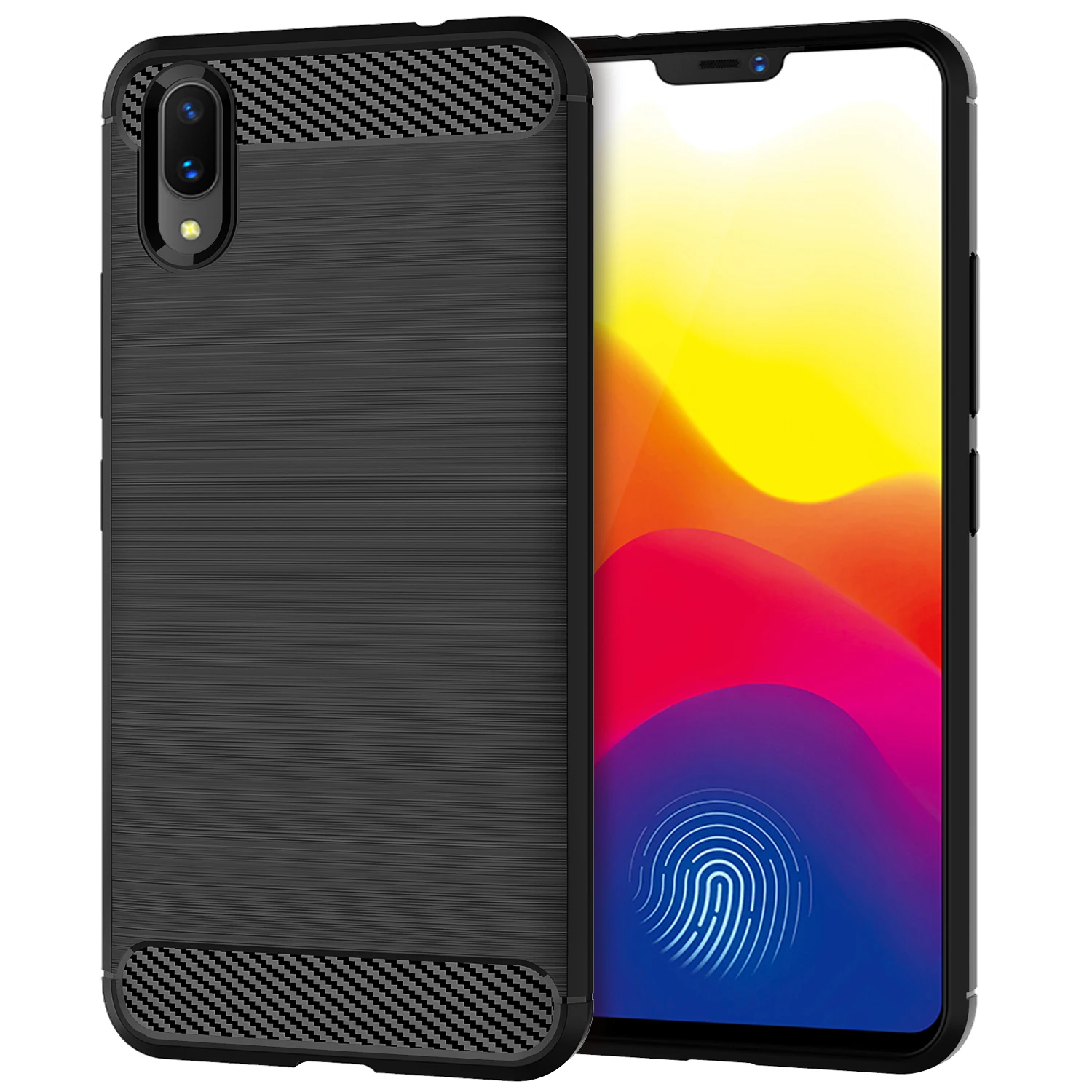 Модный мобильный чехол X21 X21i Plus UD противоударный из кабонового волокна для Vivo X20