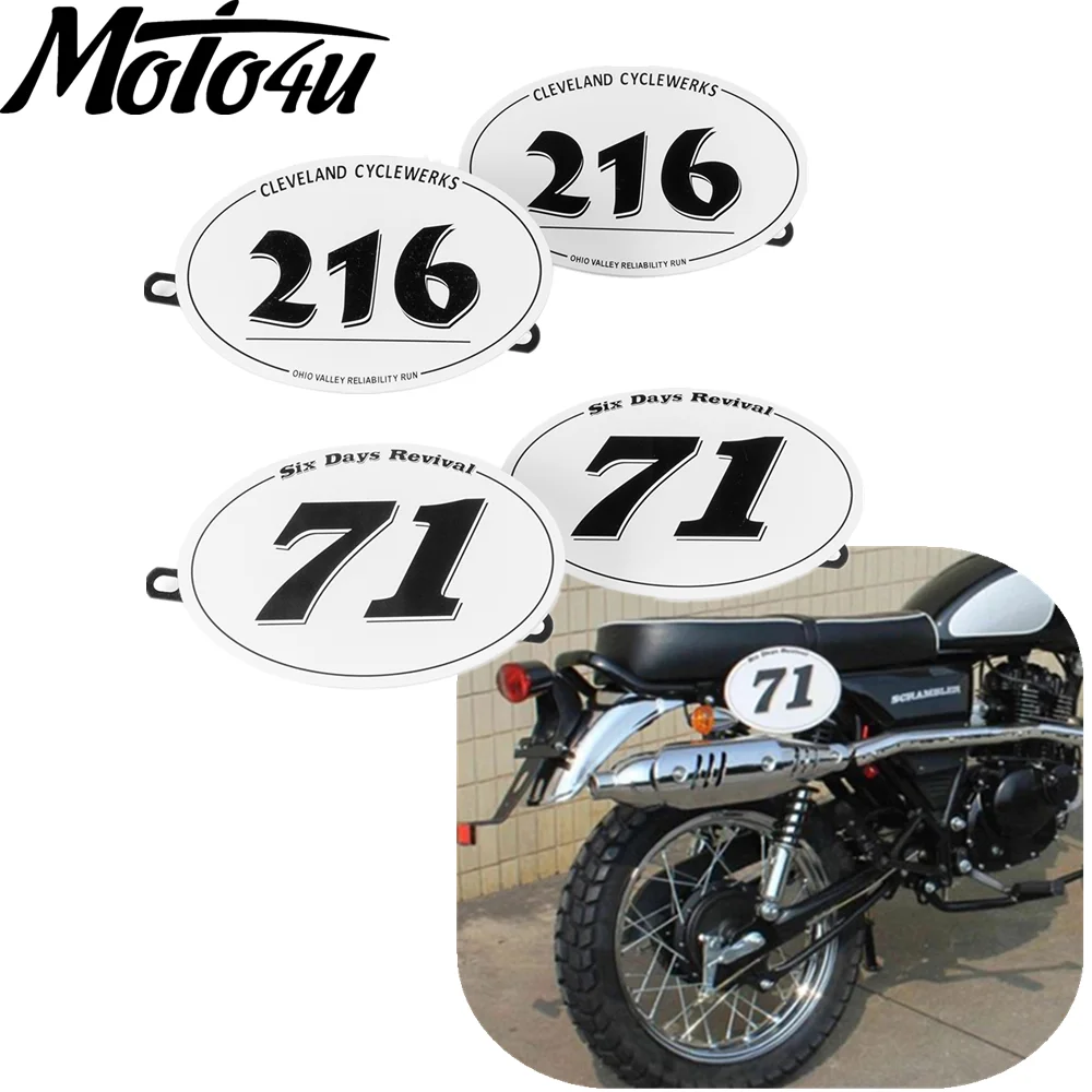 

MOTO4U универсальная номерная табличка № 71/216 декоративная световая рейнджер ретро мотоцикл Модифицированная кофейная подъемная номерная табличка