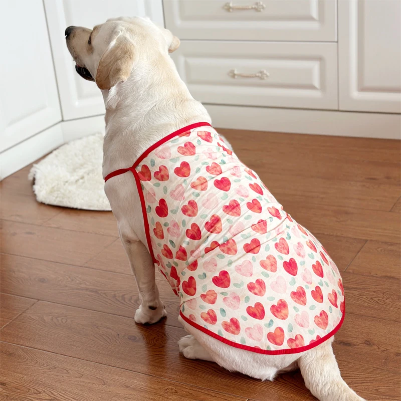 

Big Dog Clothes Summer Large Dog Vest Skirt Poodle Schnauzer Samoyed Border Collie Husky Labrador Golden Retriever Pet Clothing