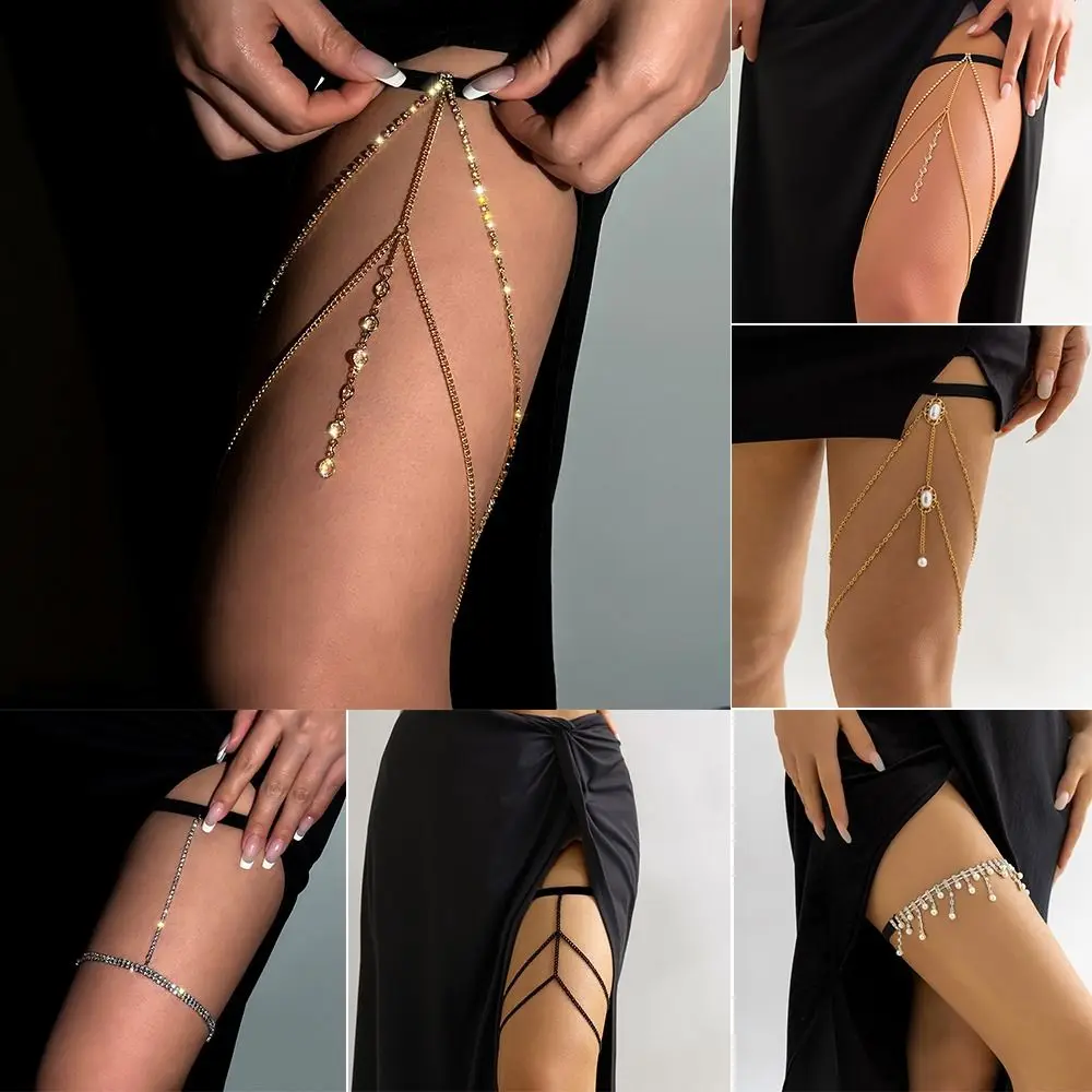 

New Multilayer Body Decorations Beach Elastic Band Jewelry Accessories Leg Chain Thigh Chain