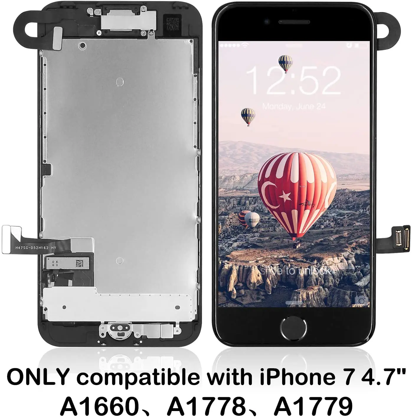 Сменный экран для iPhone 7 с кнопкой возврата в сборе фронтальная камера динамик