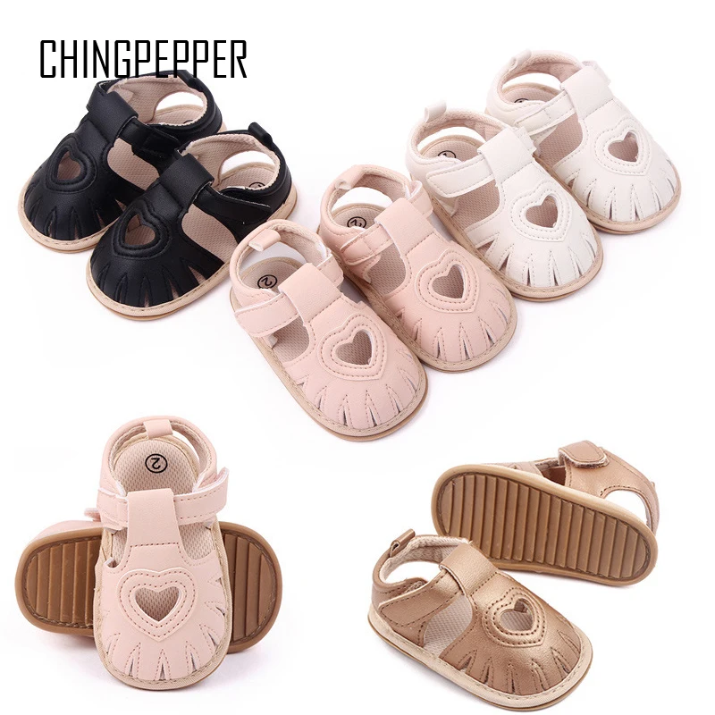 

Brand Infant Girl Sandals for Boy Summer Shoes Newborn Bebes Princess Rubber Sole Footwear for 1 Year Toddler Trainers Sandales