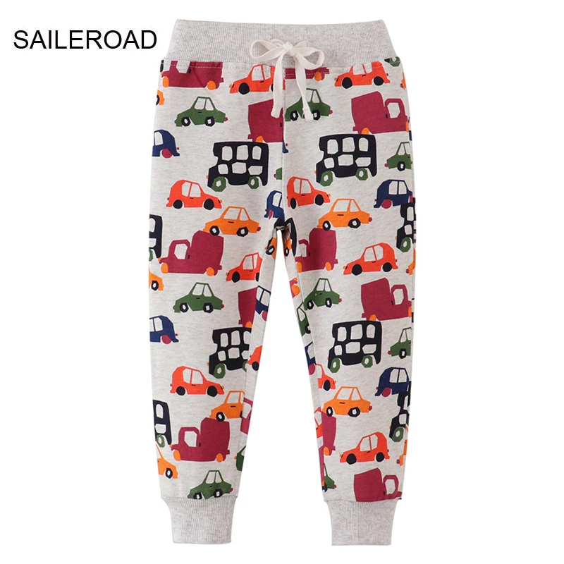 

SAILEROAD 2-7 Years 2022 New Spring Vehicles Pants for Boy Kids Boys Pants Trousers Casual Sweaterpants Warm Sports Pants