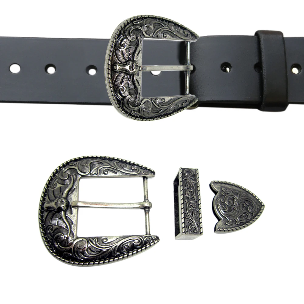 

3 шт./компл. практичная гравированная Ретро сменная деталь многофункциональная пряжка для ремня для мужчин «сделай сам» в западном стиле пр...