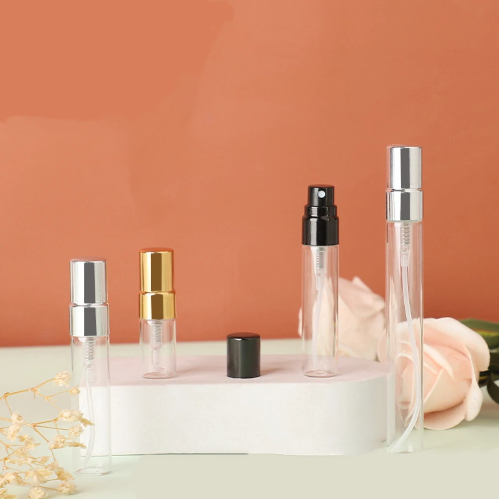 

3PCS 5ML 10ML 15ML Clear Portable Mini Perfume Glass Bottle Empty Cosmetics Bottle Sample Test Tube Thin Glass Vials Travel Tool