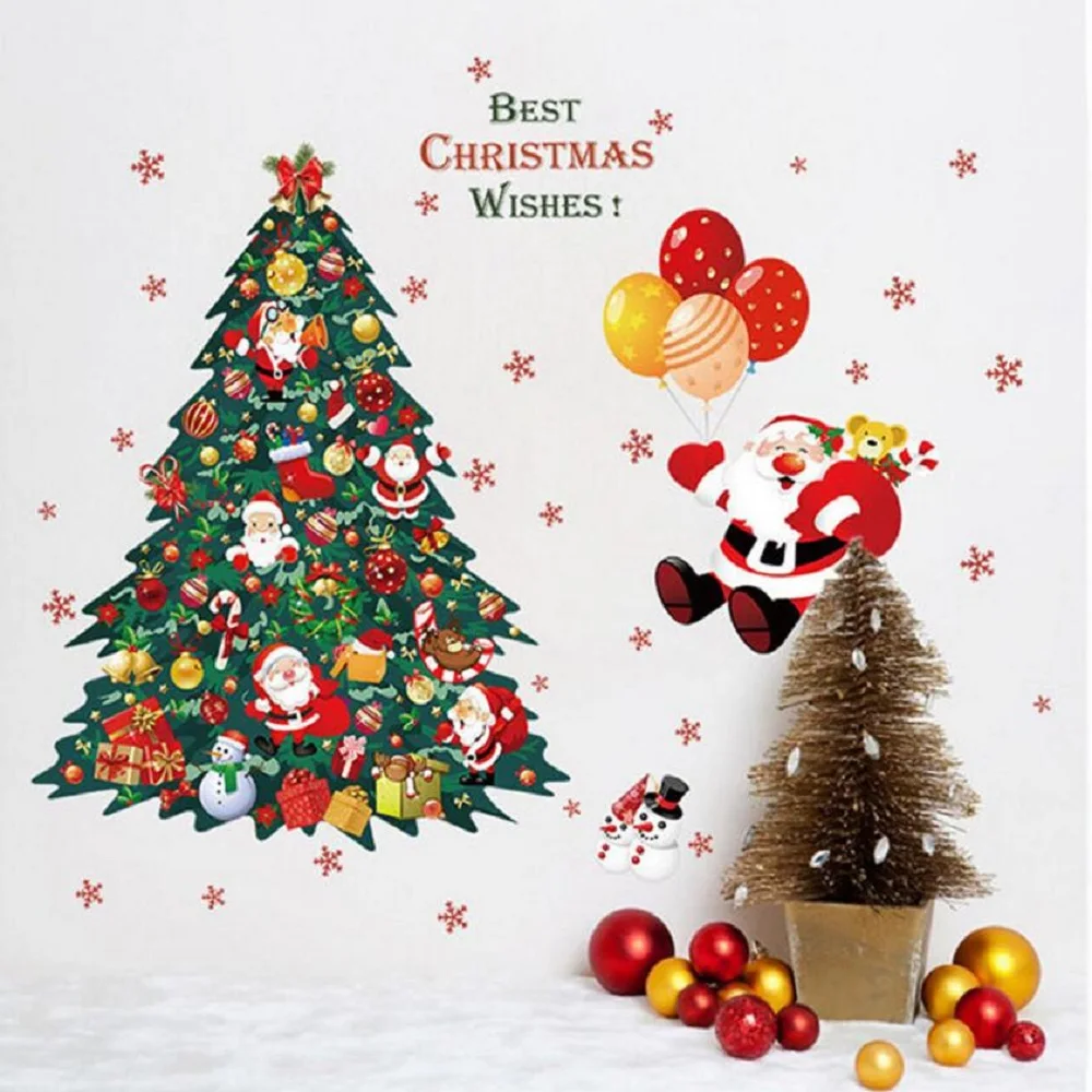 

Christmas Tree Wall Sticker Vinyl Removable Wall Stickers Home Wall Decor Poster