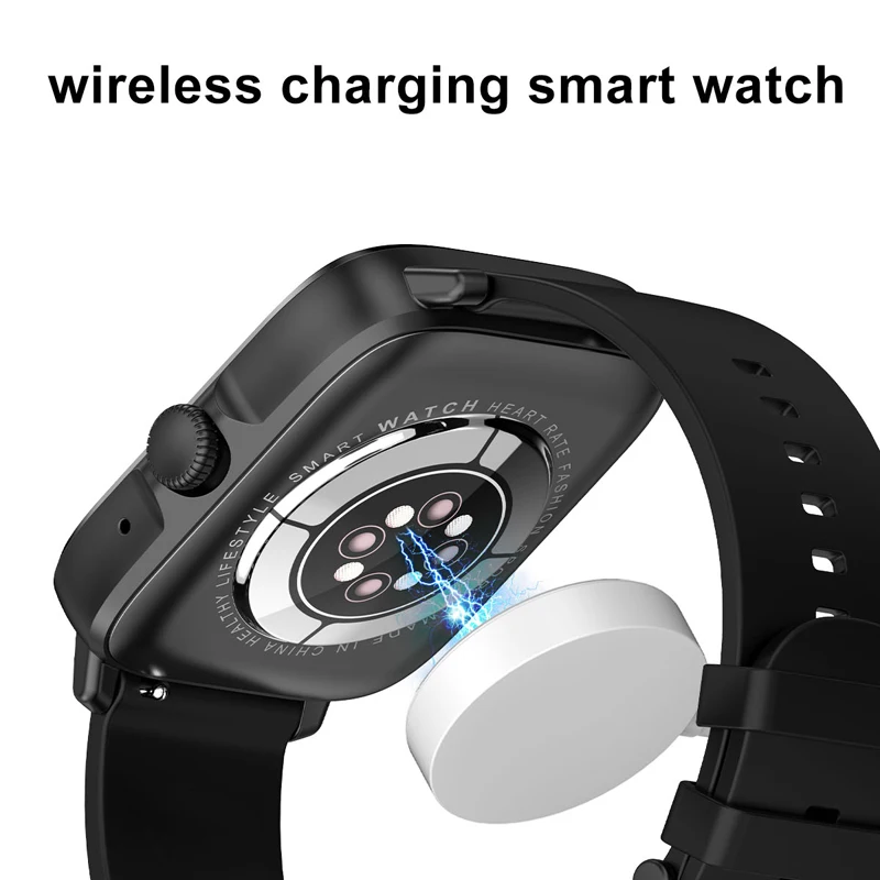 1.9 Inch 2022 New Smart Watch NFC Rotary Button GPS Track Bedside Lamp Mode Wireless Charging Bluetooth Call Series 7 Smartwatch